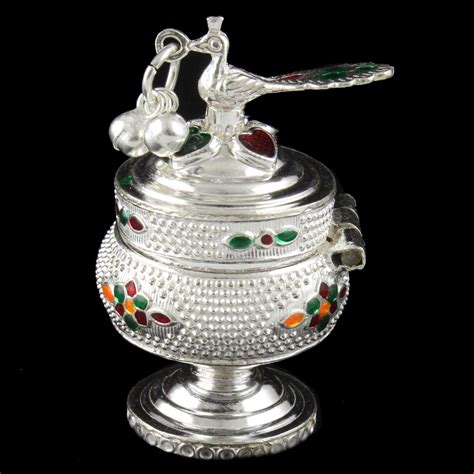 kumkum silver box